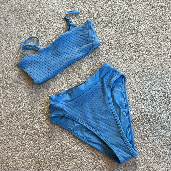l*space Other - Lspace Blue High Waisted Bikini